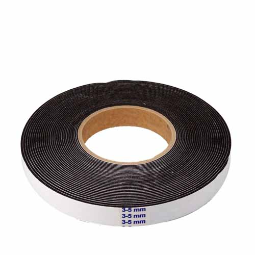 Komprimiertes Moosgummiband 5 x 20 mm, selbstklebend, Rolle 12 m