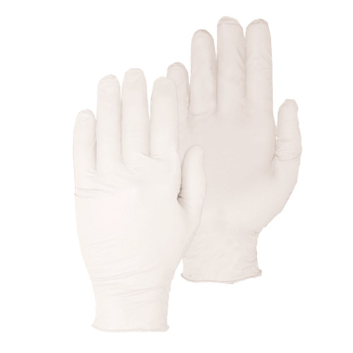 Box mit 100 Stück puderfreien Latexhandschuhen Natur Größe 9/L