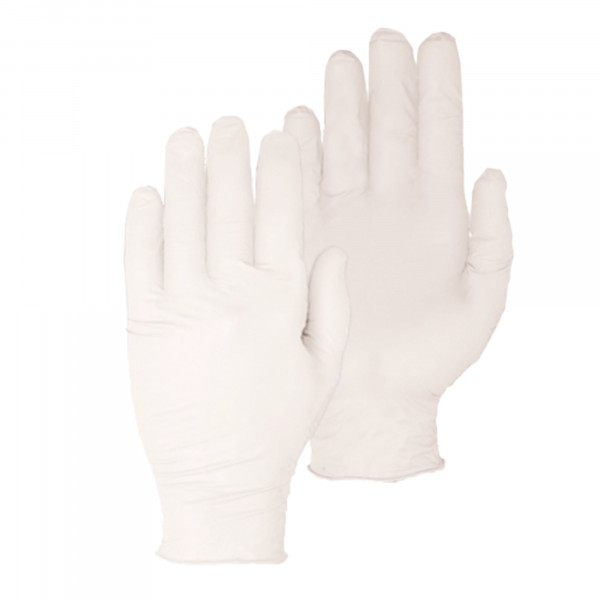 Box mit 100 Stück puderfreien Latexhandschuhen Natur Größe 9/L