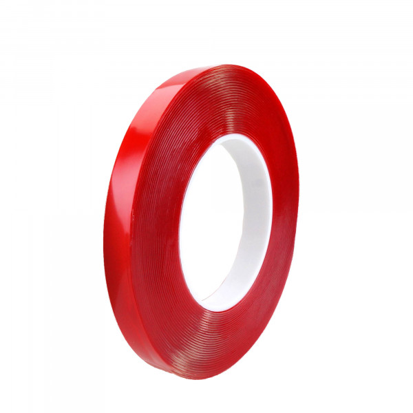 Acrylband doppelseitig transparent 19 mm x 10 m