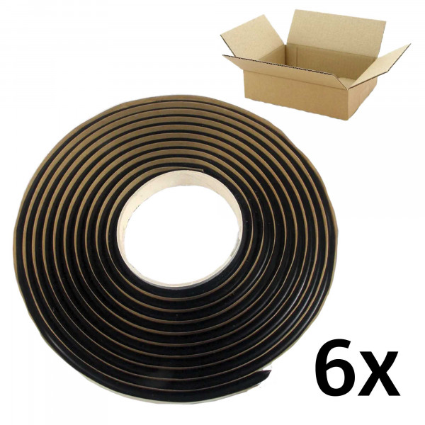  6x Rundes Butylband 8 x 6,4 mm, Rolle 4,5 m