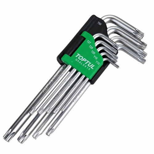 Langer Sicherheits-Torx-Winkelschlüsselsatz, 9-teilig