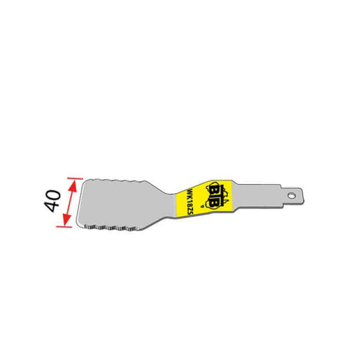 BTB WK18ZS breite flache Klinge, gezahnt, gekröpft, 140 mm, 40 mm breit
