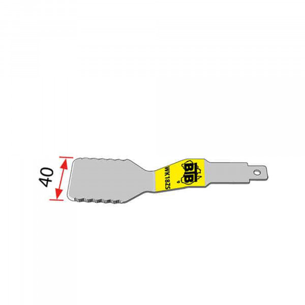 BTB WK18ZS breite flache Klinge, gezahnt, gekröpft, 140 mm, 40 mm breit