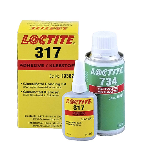 Loctite 317 Glas-/Metallklebstoff 24 ml & Aktivator 734 150 ml