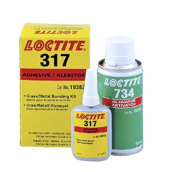 Loctite 317 Glas-/Metallklebstoff 24 ml & Aktivator 734 150 ml