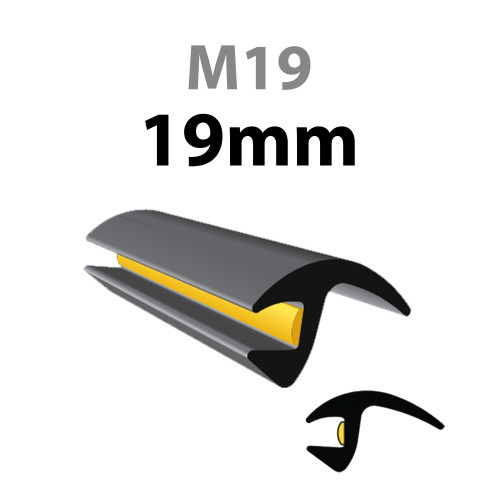 Universal-Klemmprofil aus Gummi 19 mm