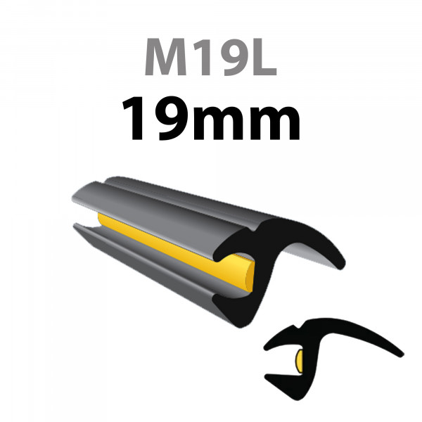 Universal-Klemmprofil aus Gummi 19 mm