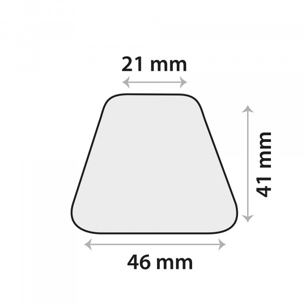 Sensor-Klebeplättchen aus Silikon 46 × 41 mm, trapezförmig