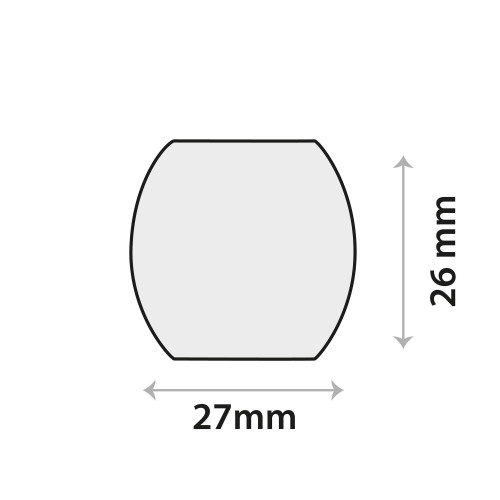 Sensor-Klebeplättchen aus Silikon 27 × 26 mm, rechteckig [5 St.]