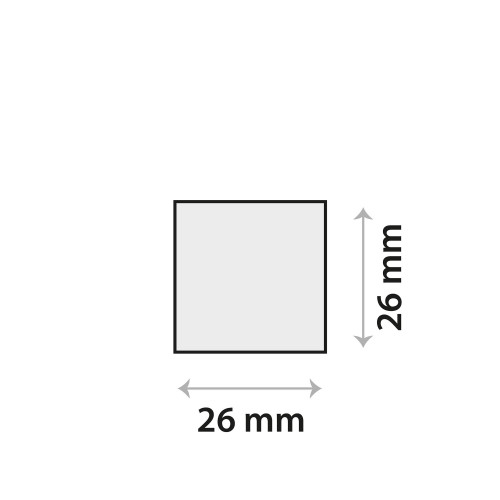 Sensor-Klebeplättchen aus Silikon 26 × 26 mm, quadratisch