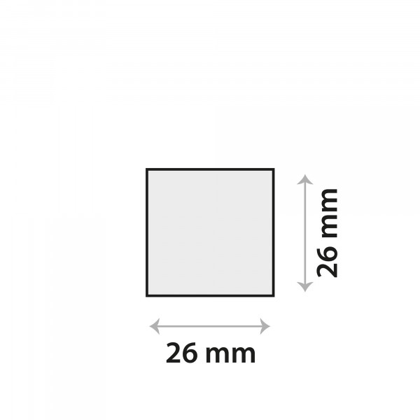 Sensor-Klebeplättchen aus Silikon 26 × 26 mm, quadratisch