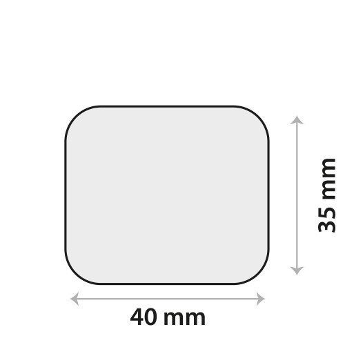 Sensor-Klebeplättchen aus Silikon 40 × 35 mm, rechteckig