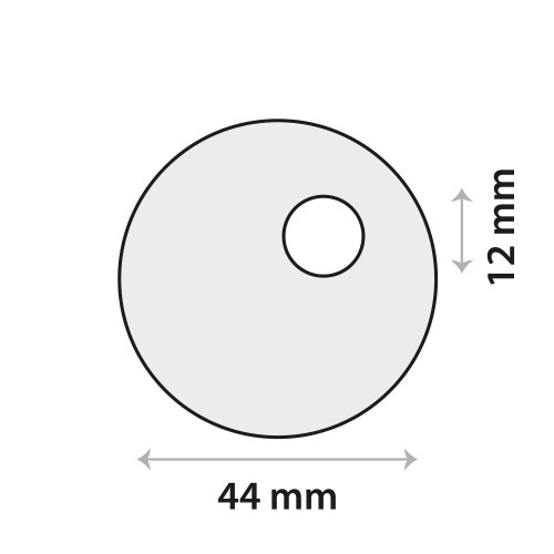 Sensor-Klebeplättchen aus Silikon Ø 44 mm, mit 12 mm Öffnung