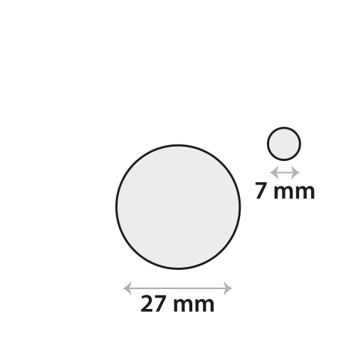 Sensor-Klebeplättchen aus Silikon Ø 27 mm und Ø 7 mm, rund
