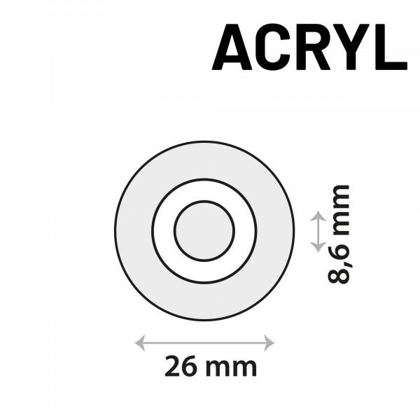 Sensor-Klebeplättchen aus Acrylgel Ø 28 mm und Ø 8,6 mm, rund, selbstklebend