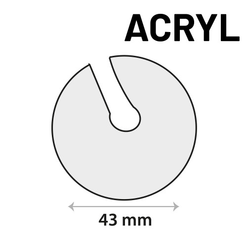 Sensor-Klebeplättchen aus Acrylgel Ø 43 mm, rund, selbstklebend