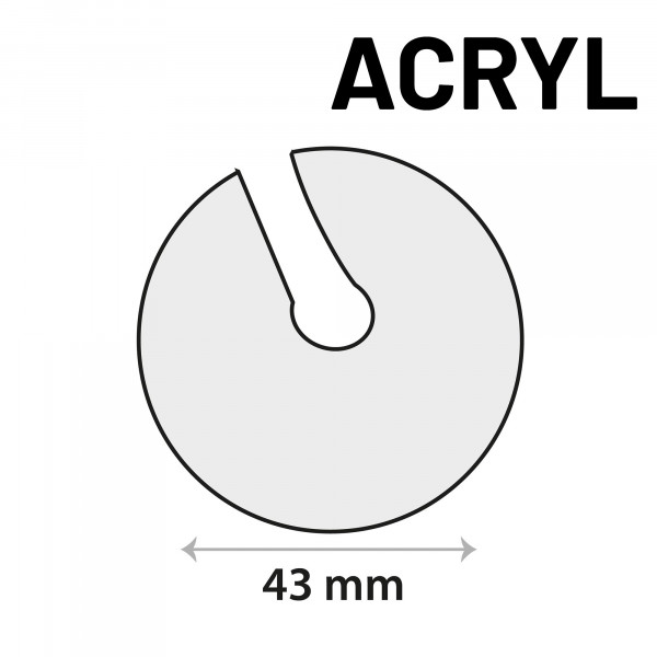 Sensor-Klebeplättchen aus Acrylgel Ø 43 mm, rund, selbstklebend