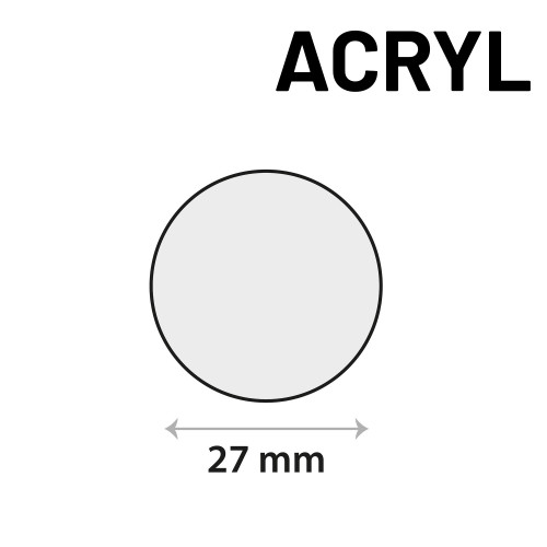 Sensor-Klebeplättchen aus Acrylgel Ø 27 mm, rund, selbstklebend