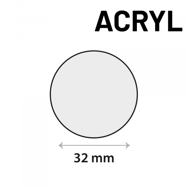 Sensor-Klebeplättchen aus Acrylgel Ø 32 mm, rund, selbstklebend