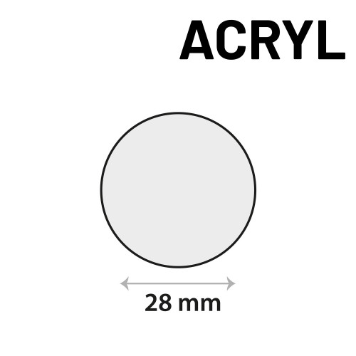 Sensor-Klebeplättchen aus Acrylgel Ø 28 mm, rund, selbstklebend