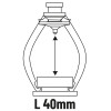 Wischarmabzieher klein, Ø 0–35 mm, L 40 mm