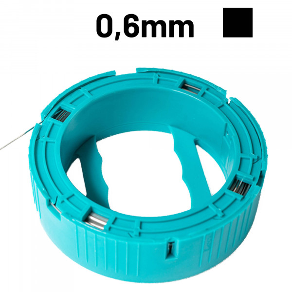 Vierkant-Schneiddraht 0,6 mm, 50 m im Spender
