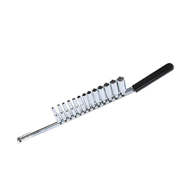 Toptul Steckschlüssel-Satz, tief, 13-teilig (1/4″ metrisch), 4–14 mm