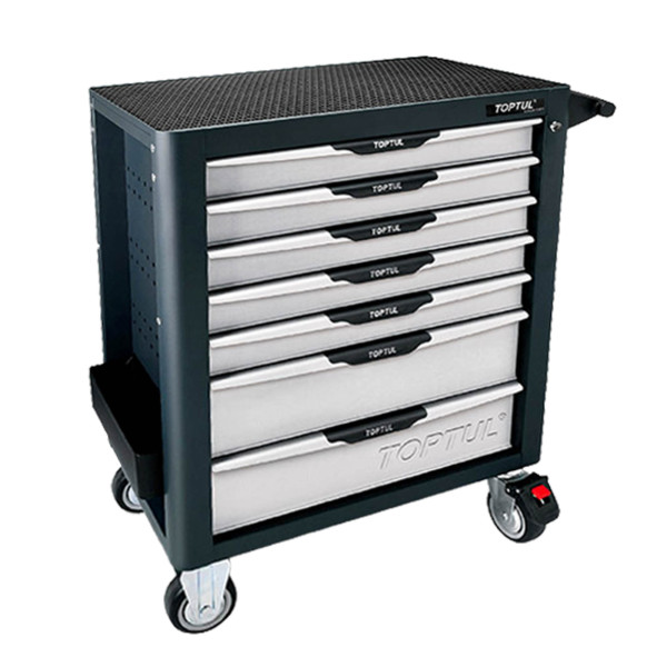 Werkzeugwagen Toptul PRO-PLUS matt schwarz/grau, 7 Schubladen