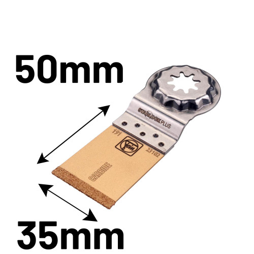Fein E-CUT Sägeblatt HM 35 × 50 mm, gerade
