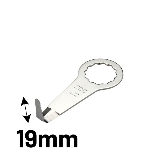 Fein Messer 19 mm Typ 8, L-Form, verzahnt  [F 208]