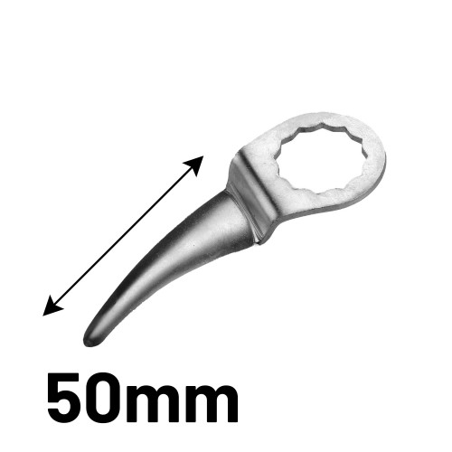 Fein Messer 50 mm, gebogen, flach