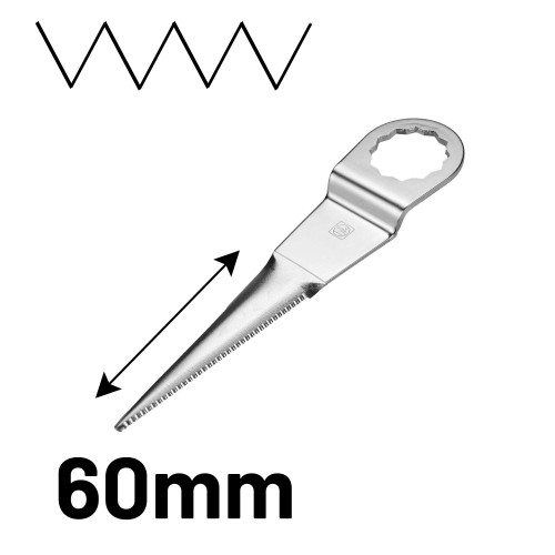 Fein Messer 60 mm, Z-gekröpft, verzahnt Typ 2
