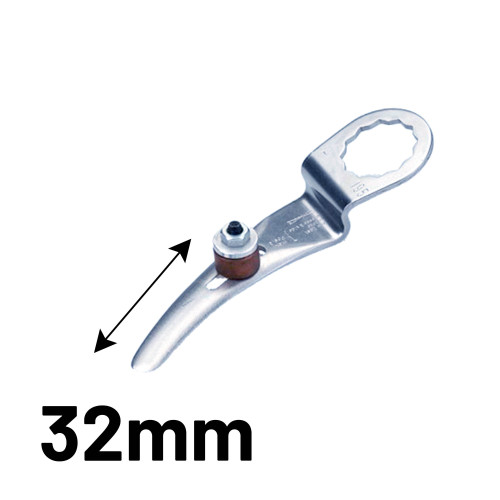 Fein Messer 32 mm Typ 3, mit Anschlagrolle, gekröpft [F 195] 
