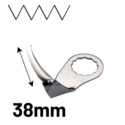 Fein Hakenklinge 38 mm [212], U-Form, verzahnt [F 212] 