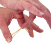 Metallische Trainingskugel mit Elastikband