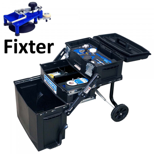 Duobond Scheibenreparatur-Rollwagen mit Pulse Automatiksystem & Fixter Reparaturbrücke